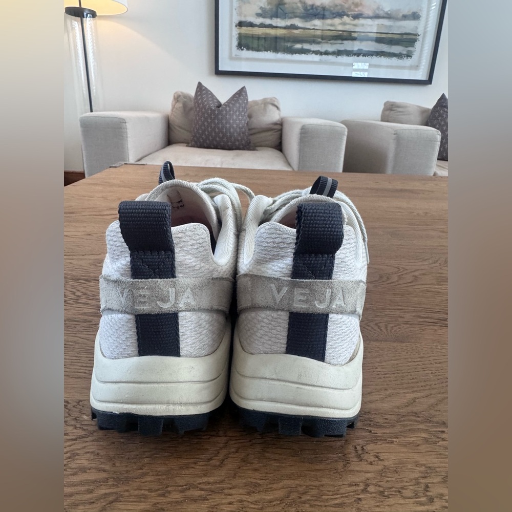 Veja Off-White and Navy Sneakers - Picture 4 of 6